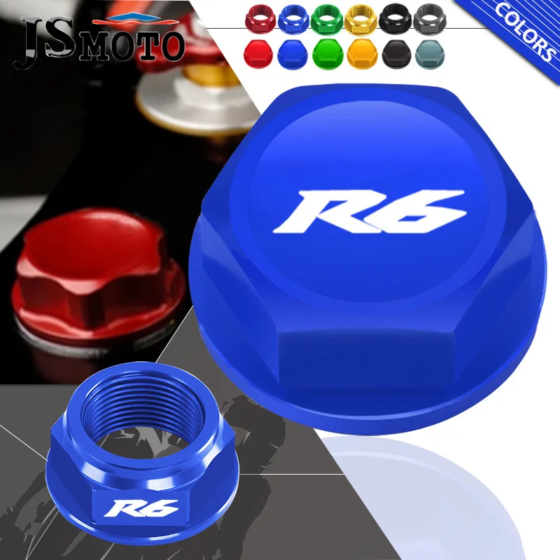 

NEW Motorcycle CNC Aluminum Rear Wheel Axle Nut Screw Cap & Steering Stem Nut Head Screw Cover For YZF-R6 YZFR6 yzf-r6 2006-2017