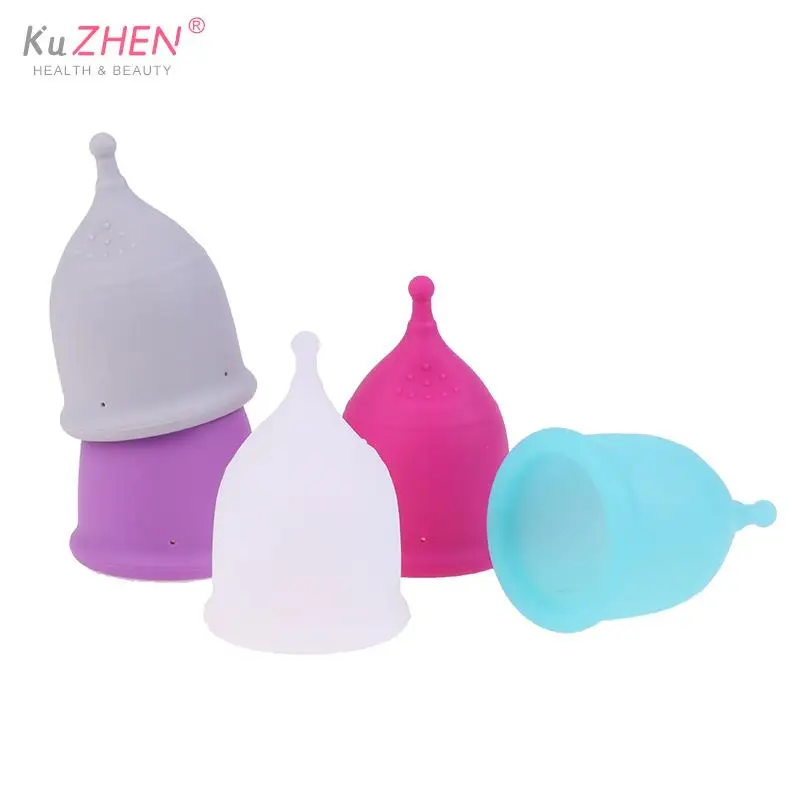 1PC Portable Menstrual Cup Medical Silicone Leak-proof Lady Women Menstrual Period Cup Feminine Hygiene Product