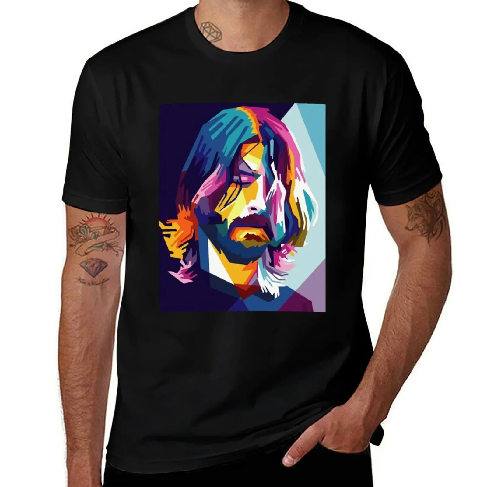

DAVE GROHL T-Shirt black cotton t-shirt plain for man package t shirt personalised T-Shirt