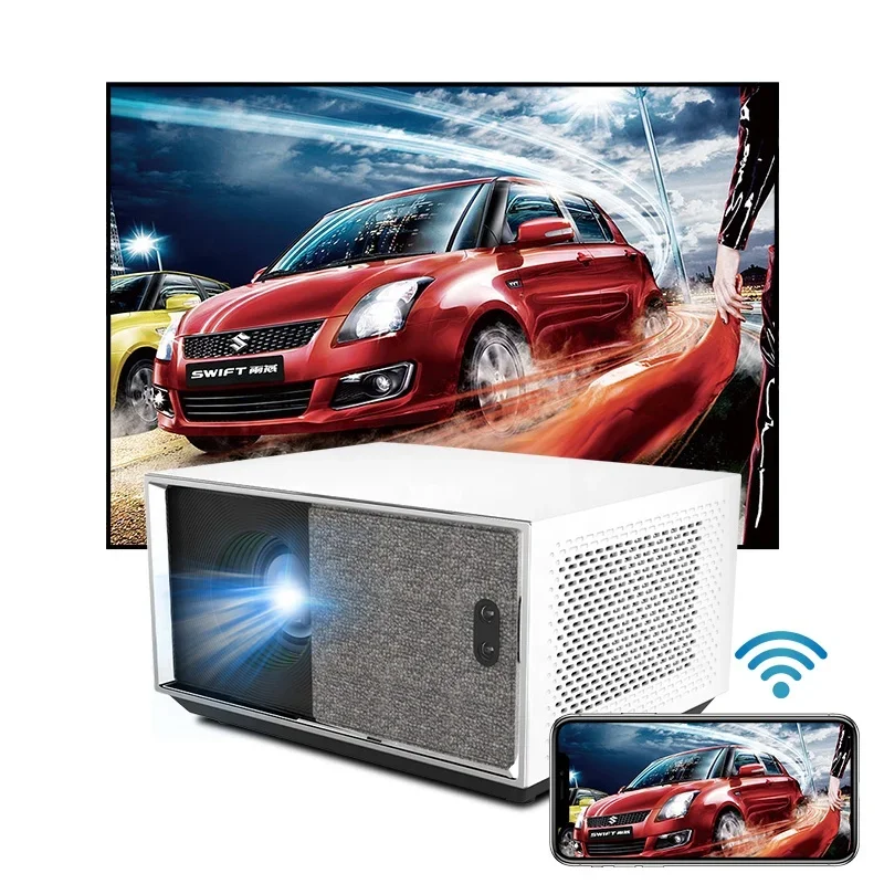 Salange Auto Focus Big Screen 300 inch Projector Android11 Portable Mini 12000 Lumens 5G WiFi Projectors 2+32G Beamer