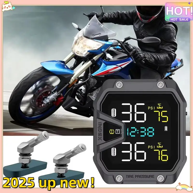 

Улучшенная система контроля давления в шинах мотоцикла Беспроводной монитор давления в шинах мотоцикла с 2-мя внешними датчиками