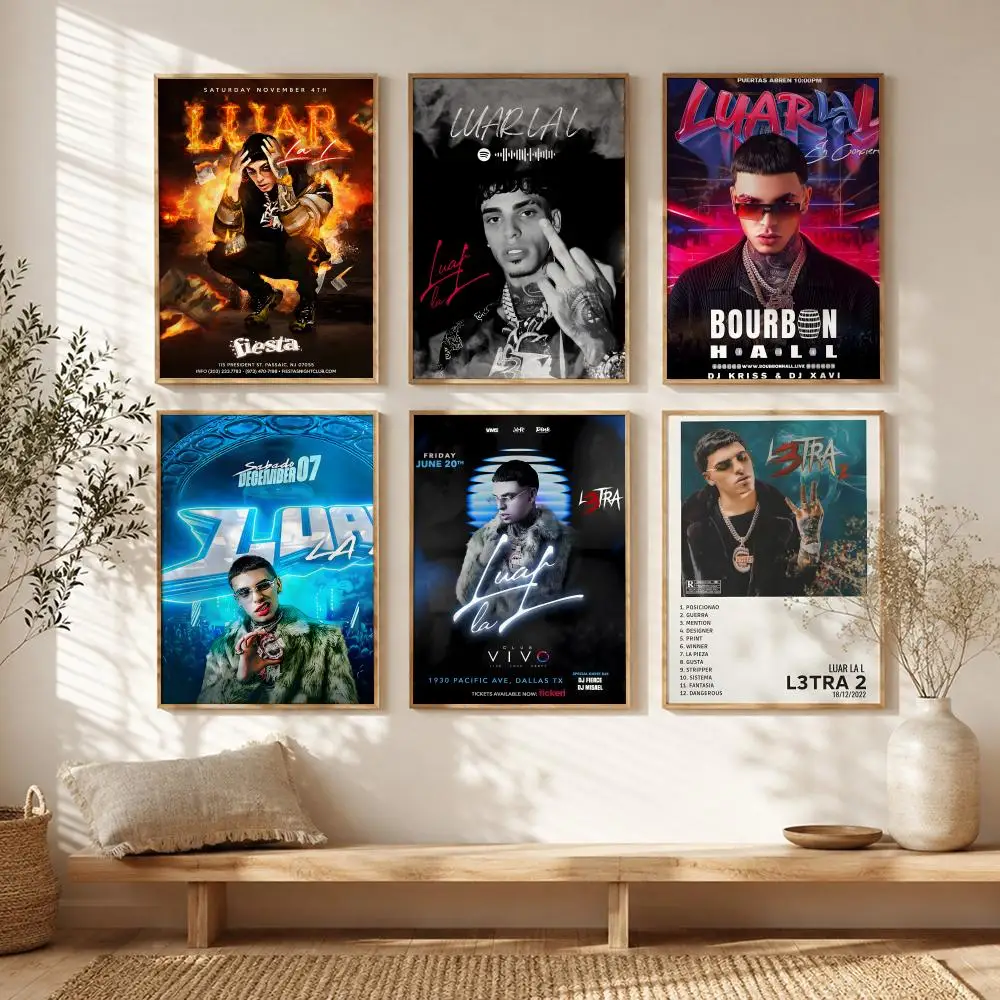 Latin Trap Artist l-luar la l Poster All-match HD Waterproof Self-Adhesive Wall Art Sticker For Home Bedroom