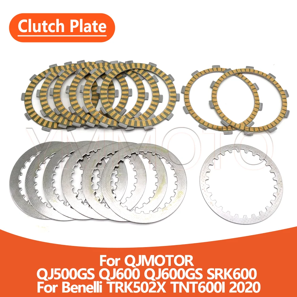 For QJMOTOR QJ 500GS 500 600 GS QJ500GS QJ600 QJ600GS SRK600 Benelli TRK502X TNT600I 2020 Motorcycle Clutch Disc Plate Kit