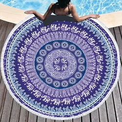 Round Beach Towel Super Soft Boho Beach Blanket Microfiber Tassel Bath Towel Quick Dry Beach Blanket Bath Towel toalla playa