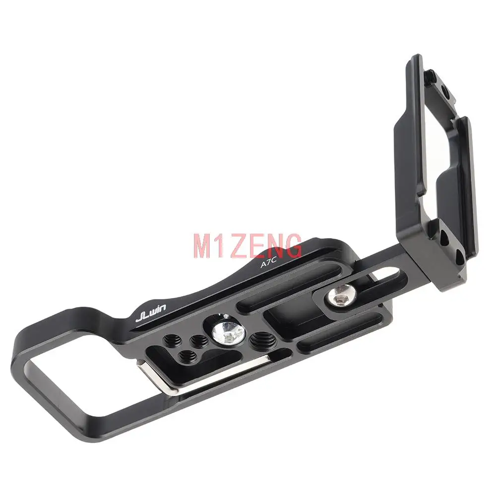 A7C Extended Adjustable Quick Release L Plate/Bracket hand Grip with hotshoe adapter for Sony A7C camera Arca-swiss RRS dji RS3