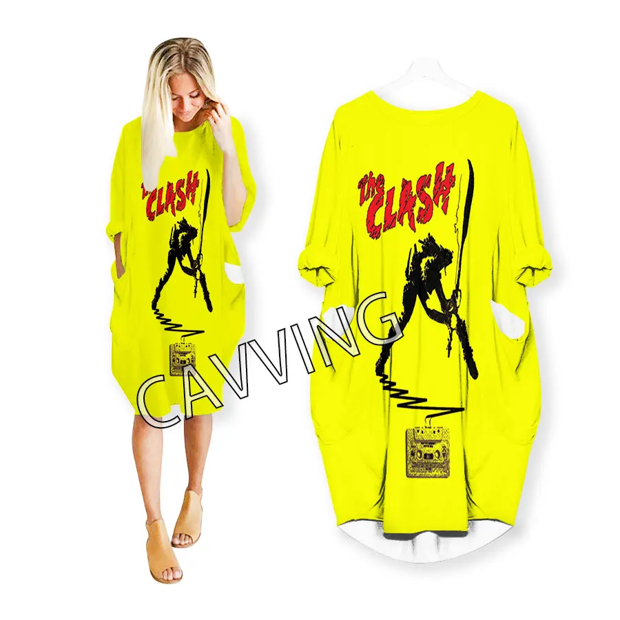 

The Clash 3D Print Women Streetwear Women US Size Dress Fashion Harajuku Short Sleeves Clothes Women Clothing