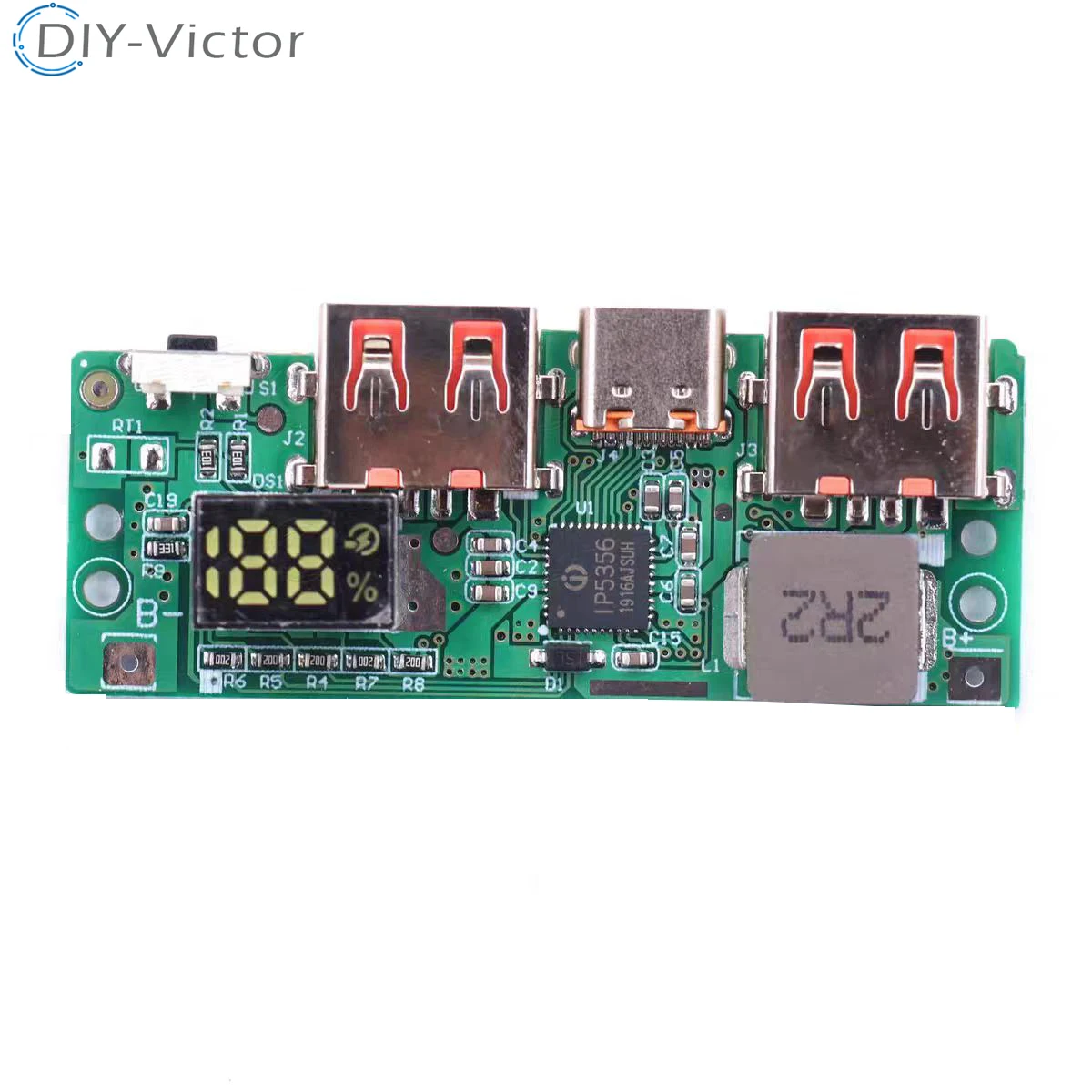 5V 3A Lithium Battery Digital Display Fast Charging Module IP5356 TYPE-C Micro USB QC3.0 2.0 PD3.0 PD2.0/AFC/FCP