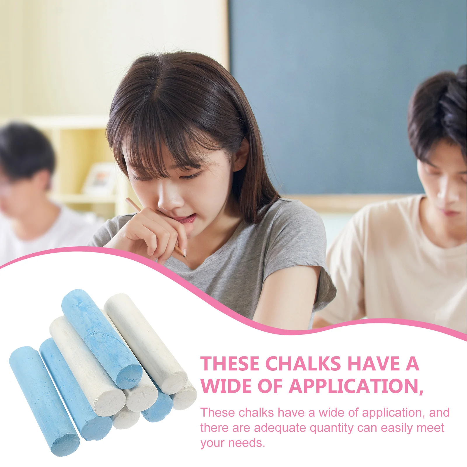 

40 Pcs Large Chalk Chalkboard Bulk Childrens Washable Painting Pavement Chalks for School