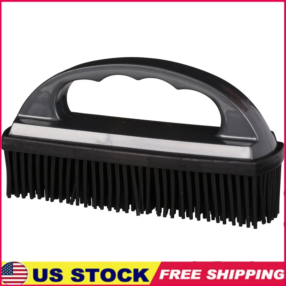 Lint and Hair Removal Brush Pet Hair Upholstery Carpet Furniture Rubber Bristles Comfort Grip Handle Multi-Purpose Cleaning Tool