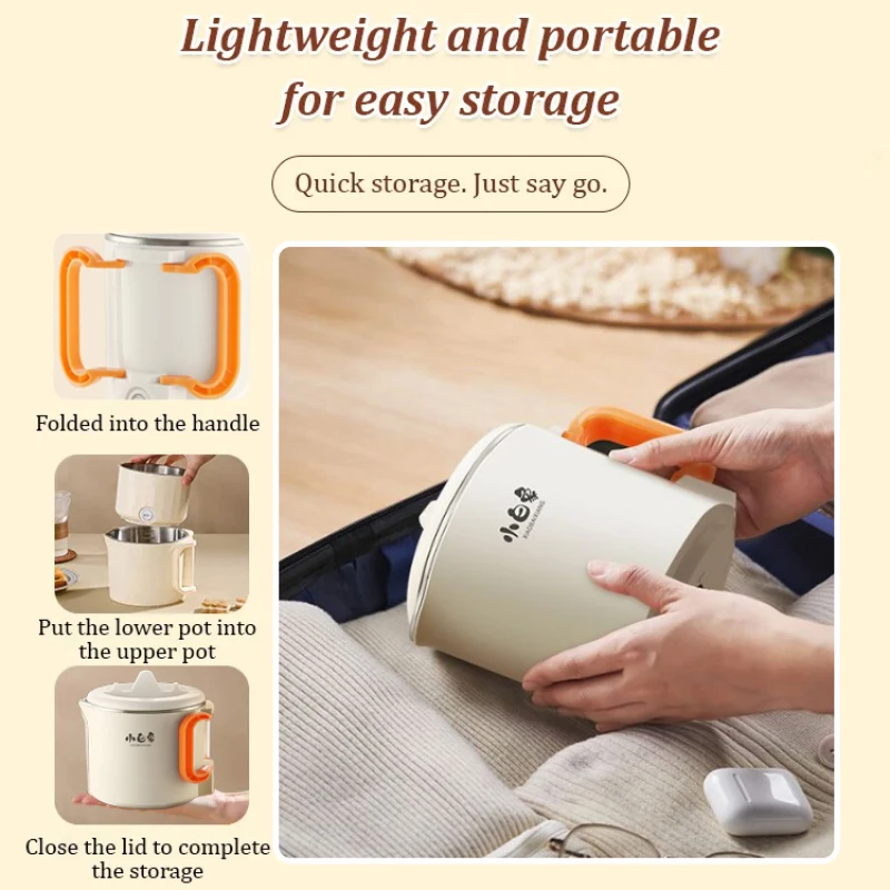 Home mini electric kettle folding travel portable automatic kettle insulation mini electric kettle