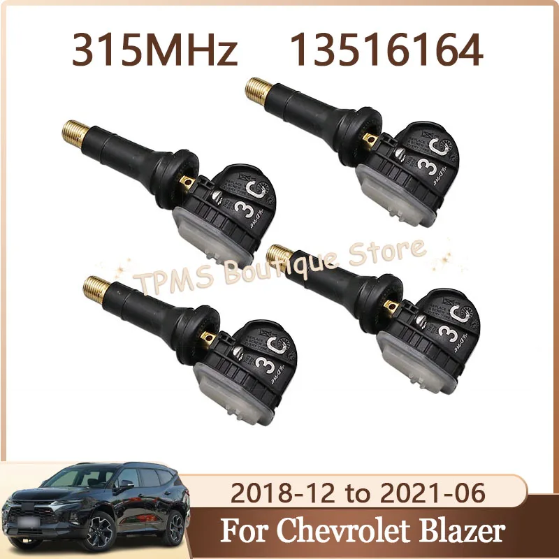 4pcs TPMS 315MHz 13516164 For Chevrolet Blazer Bolt Cruze Equinox Malibu Silverado HD Suburban Car Tire Pressure Monitor System