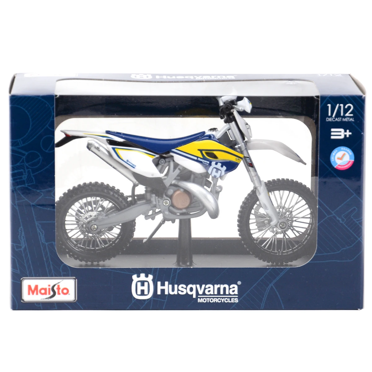 Maisto 1:12 Husqvarna FE 501 With Stand Die Cast Vehicles Collectible Hobbies Motorcycle Model Toys