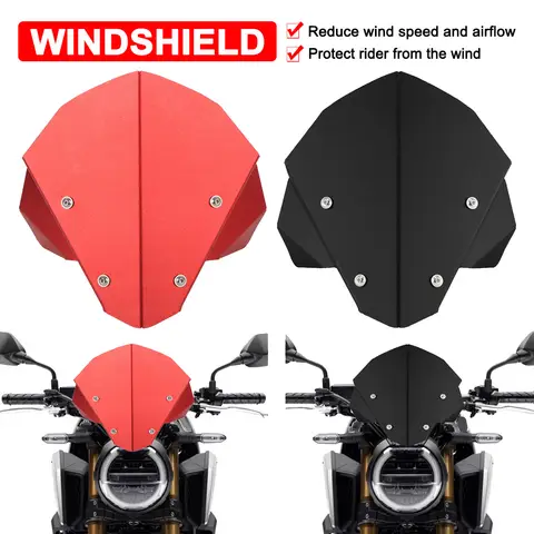 혼다 CB650R 네오 스포츠 카페 2019-2023 CB1000R 2018-2020 알루미늄 윈드 디플렉터 스크린 용 오토바이 앞 유리 윈드 스크린