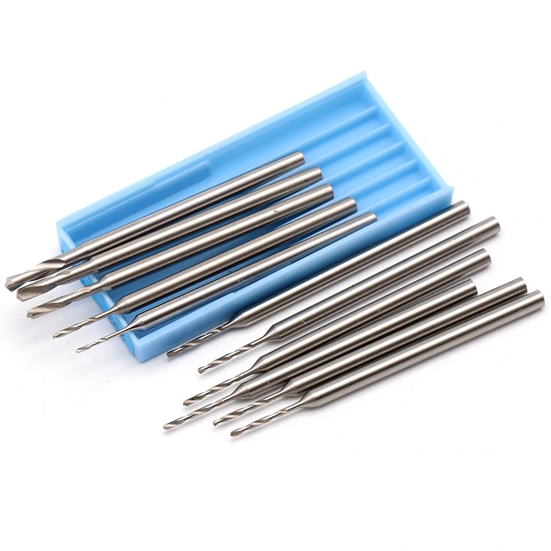 1-6pcs 0.6-2mm Engraving Drill Bit 2.35mmShank Tungsten Steel Drill Ivory Olive Core Carving Drill Needle Engraving Rotatry Tool