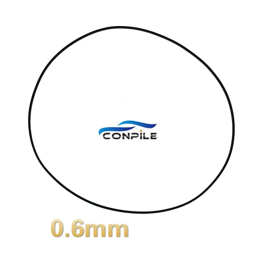 Correia de transmissão de borracha de 0.6mm de largura, para walkman, repetidor, cassete, contador de deck, gravador de fita de áudio, plataforma