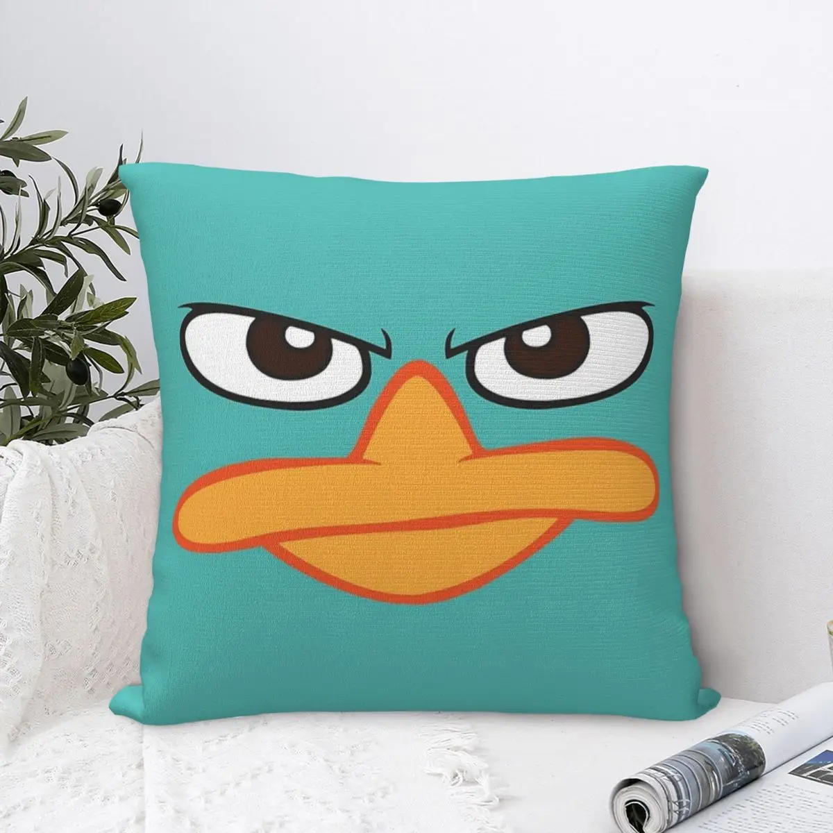 Perry The Platypus Mask Pillowcase Pillows Cover Cushion Comfort Throw Pillow Sofa Decorative Cushions Used for Home Living Room