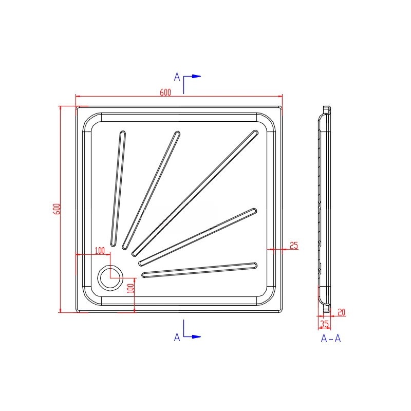 RV bathroom base 600x600 small bathroom floor pool hidden shower tray RV modification accessories