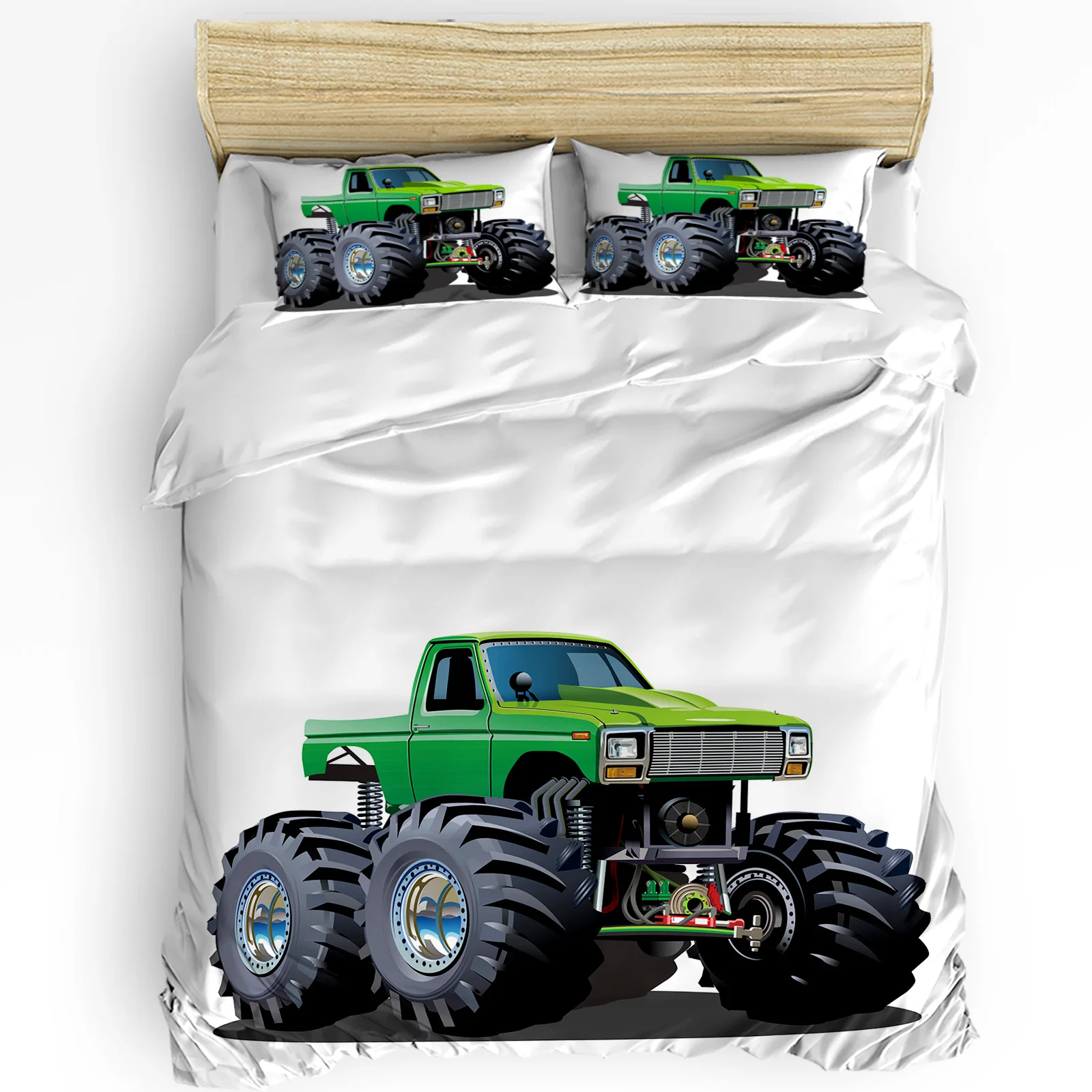 

Cartoon Race Car Bedding Set 3pcs Boys Girls Duvet Cover Pillowcase Kids Adult Quilt Cover Double Bed Set Home Textile