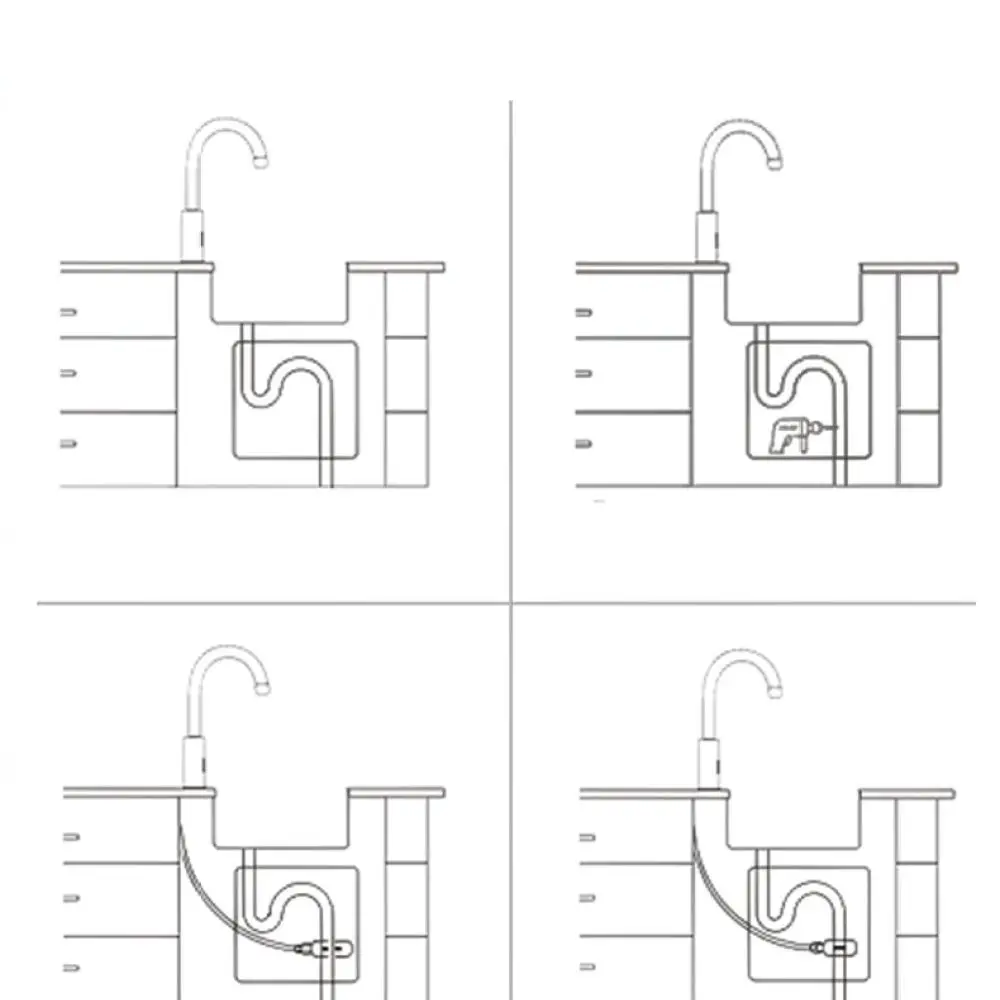Water Purifier Waste Drain Saddle Clamp Kitchen Sink Pipe Connector Universal Steady Holder For 2 Point PE Hose