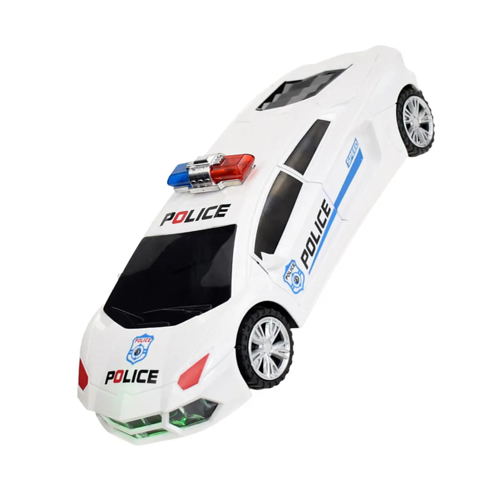 

1Pcs Police Car LED Music Light 360 Degree Rotation Automatic Door Rear Cover Open Electric Kids Gift Kids Police Car