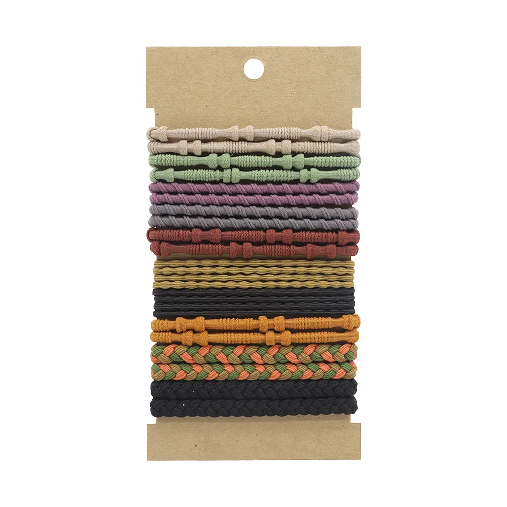 Boho Hair Ties Bracelets for Women, 24PCS Hair Tie BraceletsBoho Hair Accessories 10 Colors Hair Ties No Damage for Th