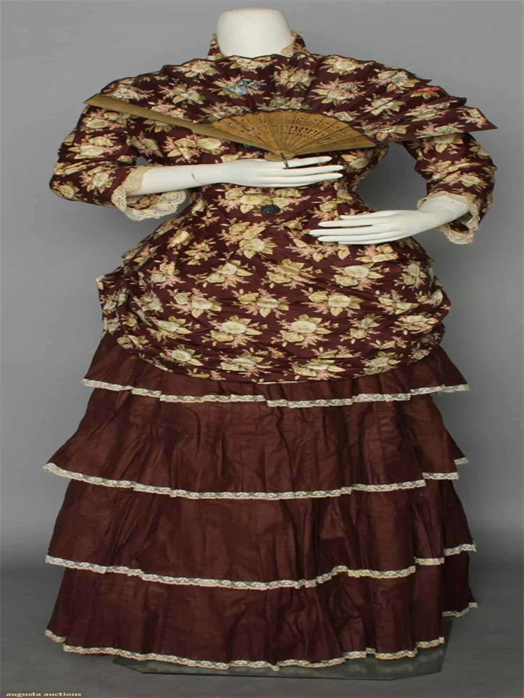

1880s Victorian Edwardian Afternoon Bustle Dress Historical Tea Party Colonial Royal Court Ball Gown