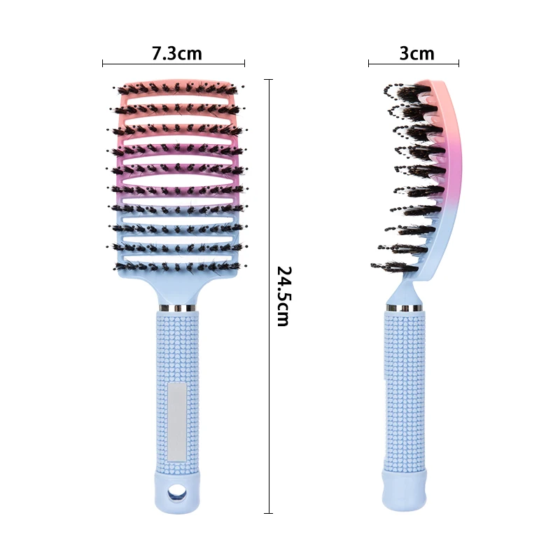 Bristle&Nylon Magic Demelant  Brush Detangler Boar Bristle Pop Brushs Antiklit Wig Hairbrush Salon Hairdressing Styling Tools