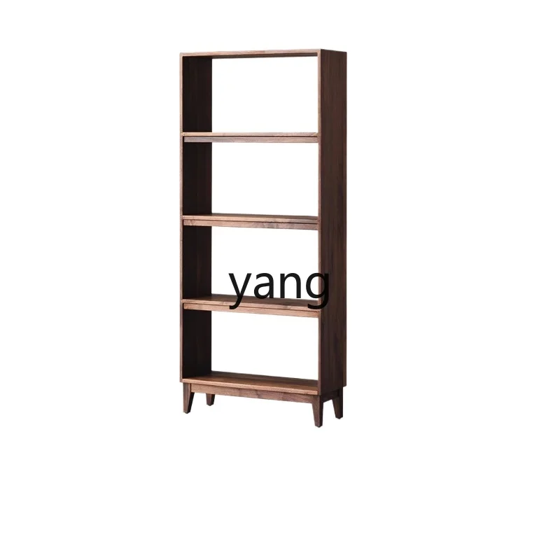 

LTT solid wood bookshelf study strip lattice shelf living room simple lattice floor storage cabinet