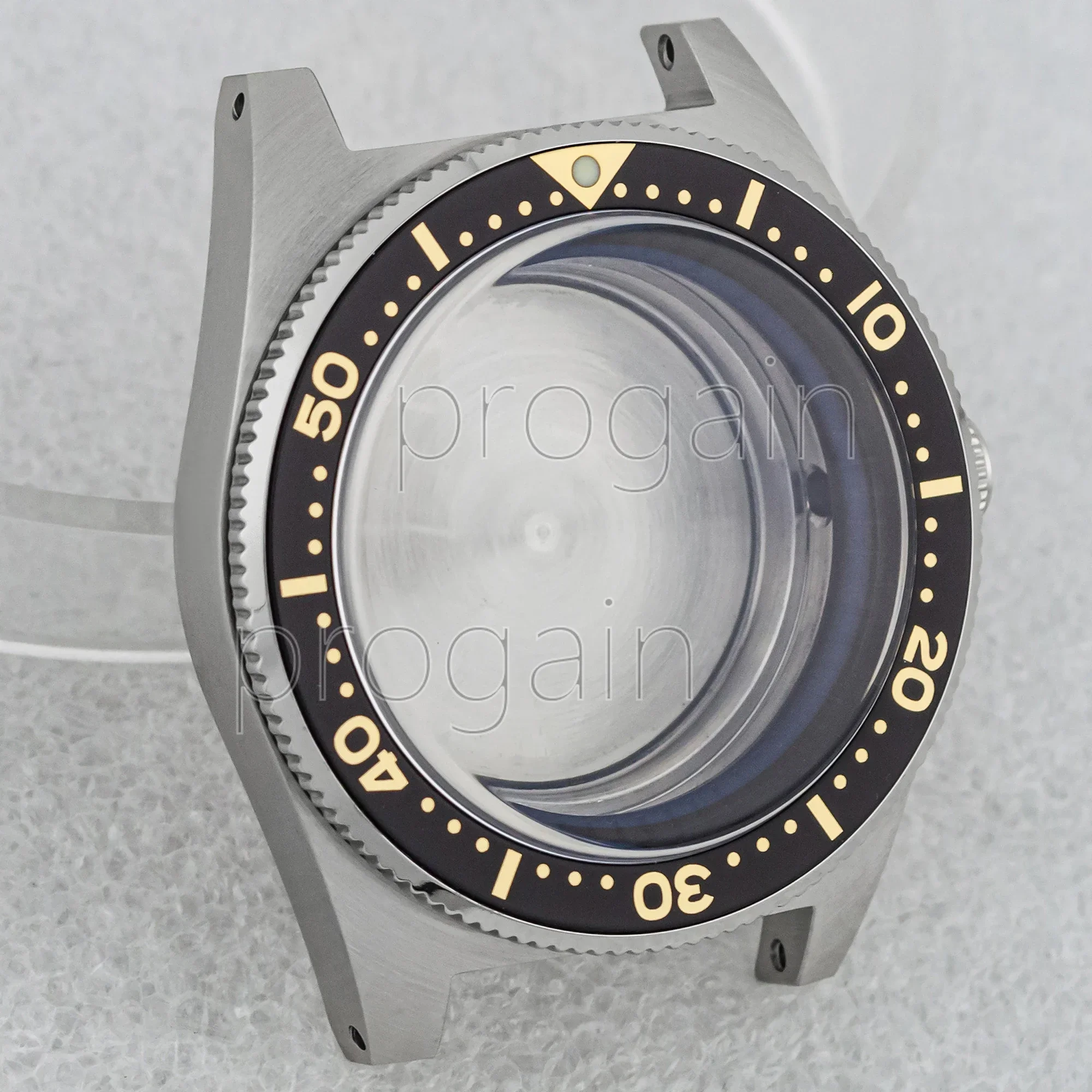 Diving 40mm Stainless Steel Watchcase Sapphire Crystal Glass Fit NH34 NH35 NH36 automatic Movement Aluminum bezels mod parts