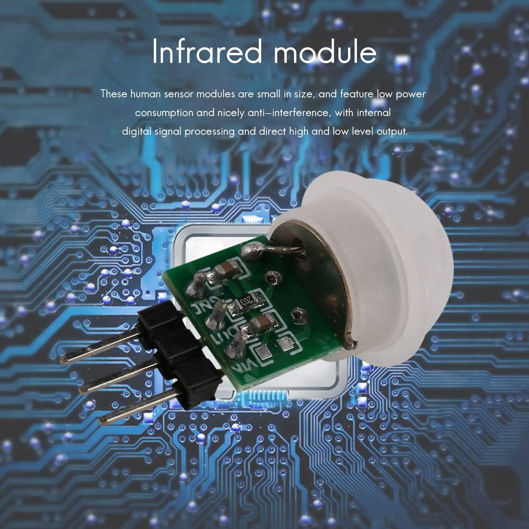 10Pcs AM312 Mini Human Sensor Module IR Pyroelectric Infrared PIR Motion Sensor Detector Modules DC 2.7V to 12V