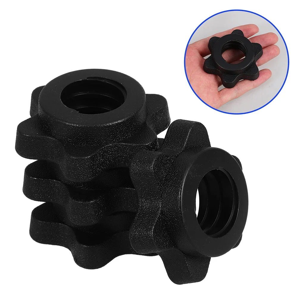 10 Pcs Hex Nuts Barbell Converter Weight Clips Iron Chain Black Dumbbell Bars Fitness