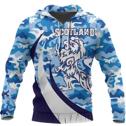 Proud Of Scotland Hoodie 3D Printed Flag National Emblem Pattern Hooded Coat Street Fashion Women Men Clothing Hoodies 2025 New