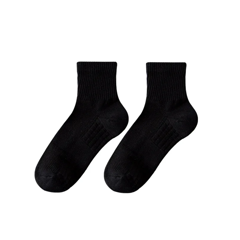 Men White Black Thick Breathable Cotton Cushion Crew Outdoor Sports Hiking Trekking Socks Work Boot Socks For Men 37-46 EU