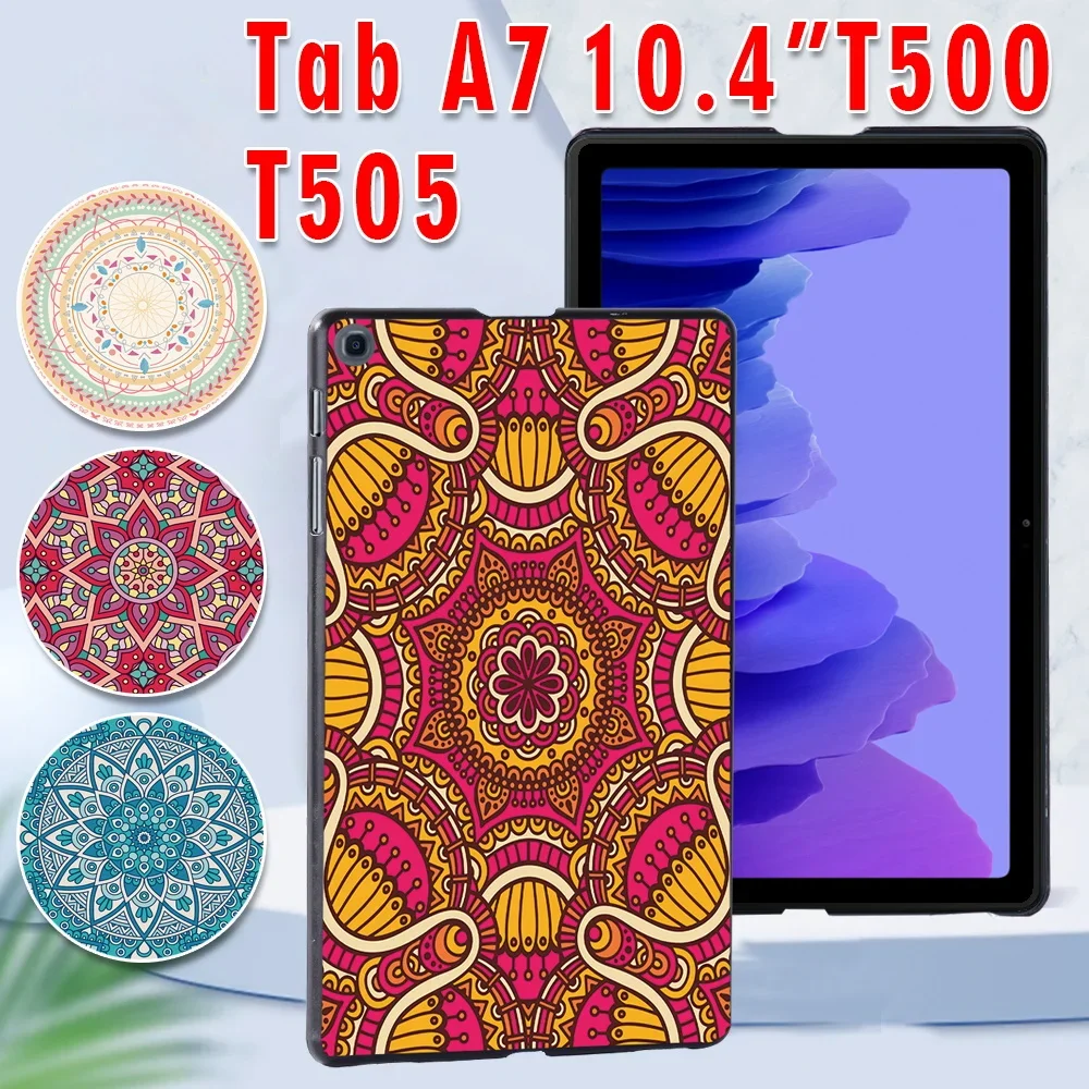 Ultra Slim Tablet Case for Samsung Galaxy Tab A7 10.4 Inch SM-T500 SM-T505 Pattern Protective Shell + Free Stylus