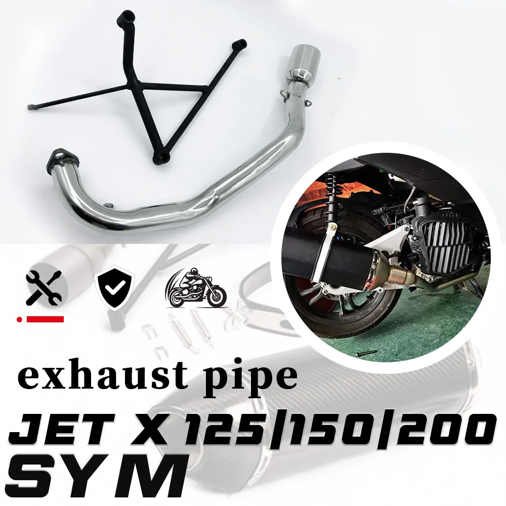 

For SYM JET X 125/150/200 exhaust pipe Sym jet x 125/150/200 front and rear tail exhaust pipe