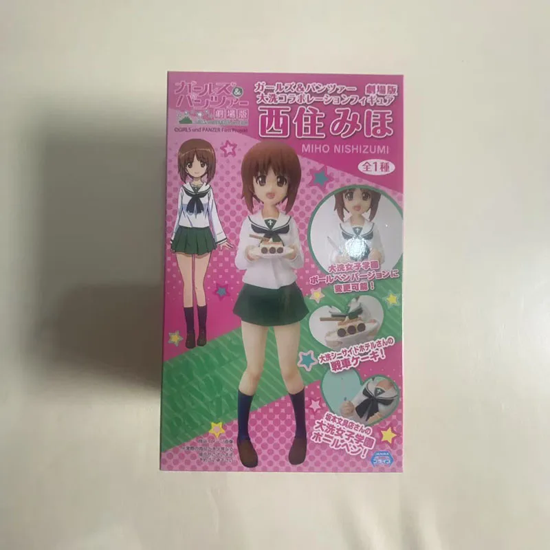 Japanse Editie MEISJES en PANZER Action Figure Miho Nishizumi Anime Mooie Figuur Model Ornament Box Speelgoed