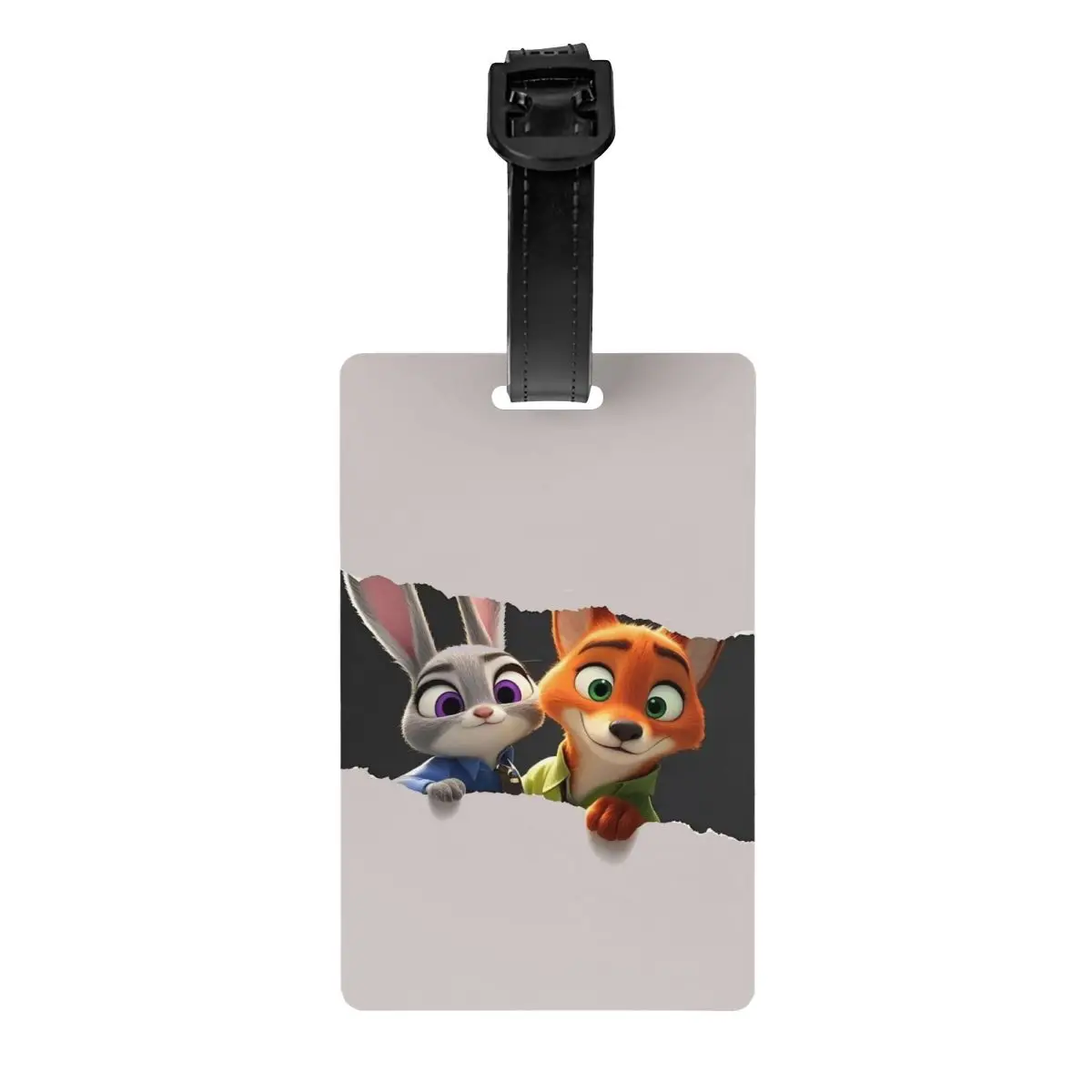 Custom Zootopia Cute Cartoon Luggage Tag With Name Card Privacy Cover ID Label for Travel Bag Suitcase