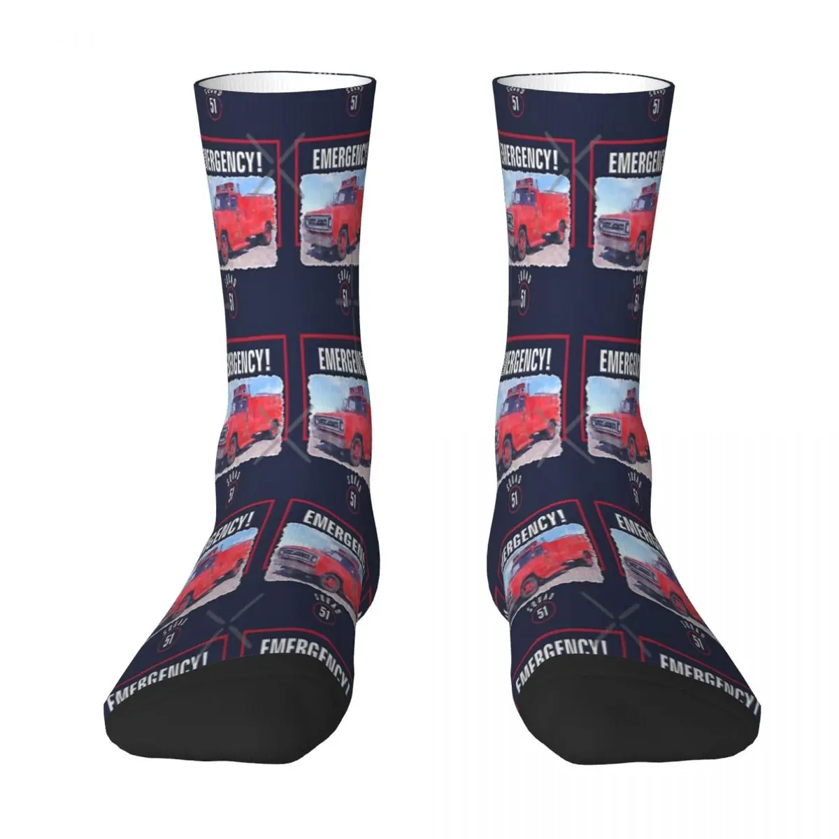 

Emergency Squad 51 Truck Socks Fashion Trends Unisex Stockings 3D Printing Gifts Breathable Socks