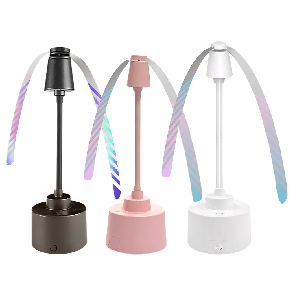 Rechargeable Mosquito Guard Fan 12H Runtime LED Light Cooling Wind Physical Insect Protection Outdoor Camping Hiking Travel Gear