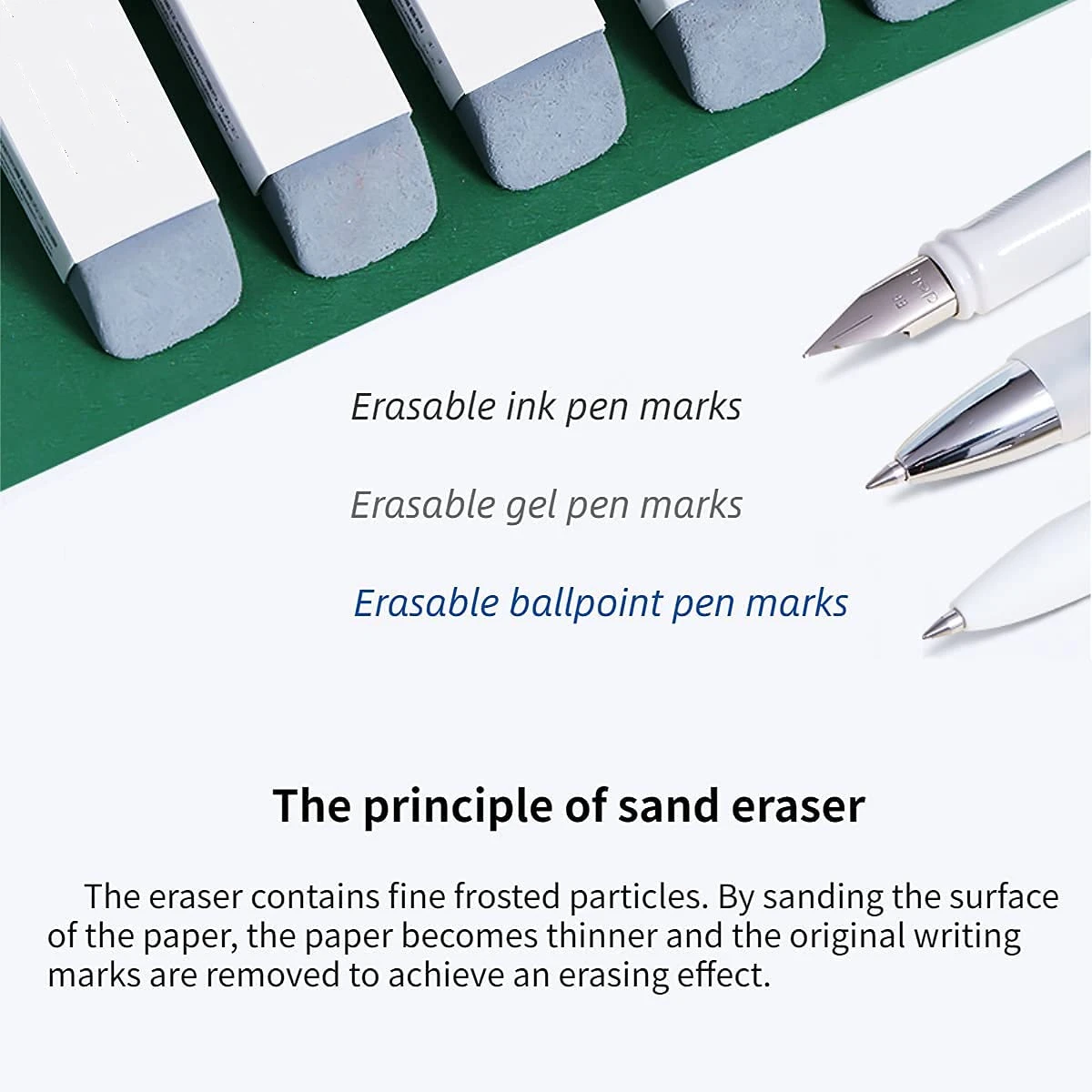 Sand Erasers 4 Packs Silicone Matte Eraser Used To Clear Colored Pencils Ballpoint Pens Ink Marks Writing Correction Supplies