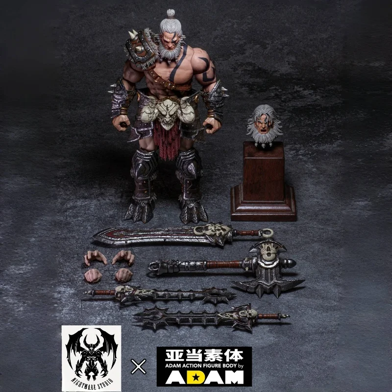 In-Stock Nightmare Studio 1/12 Dark Sanctuary Barbarian Berserker Pvc Articulated Figure toy gifts