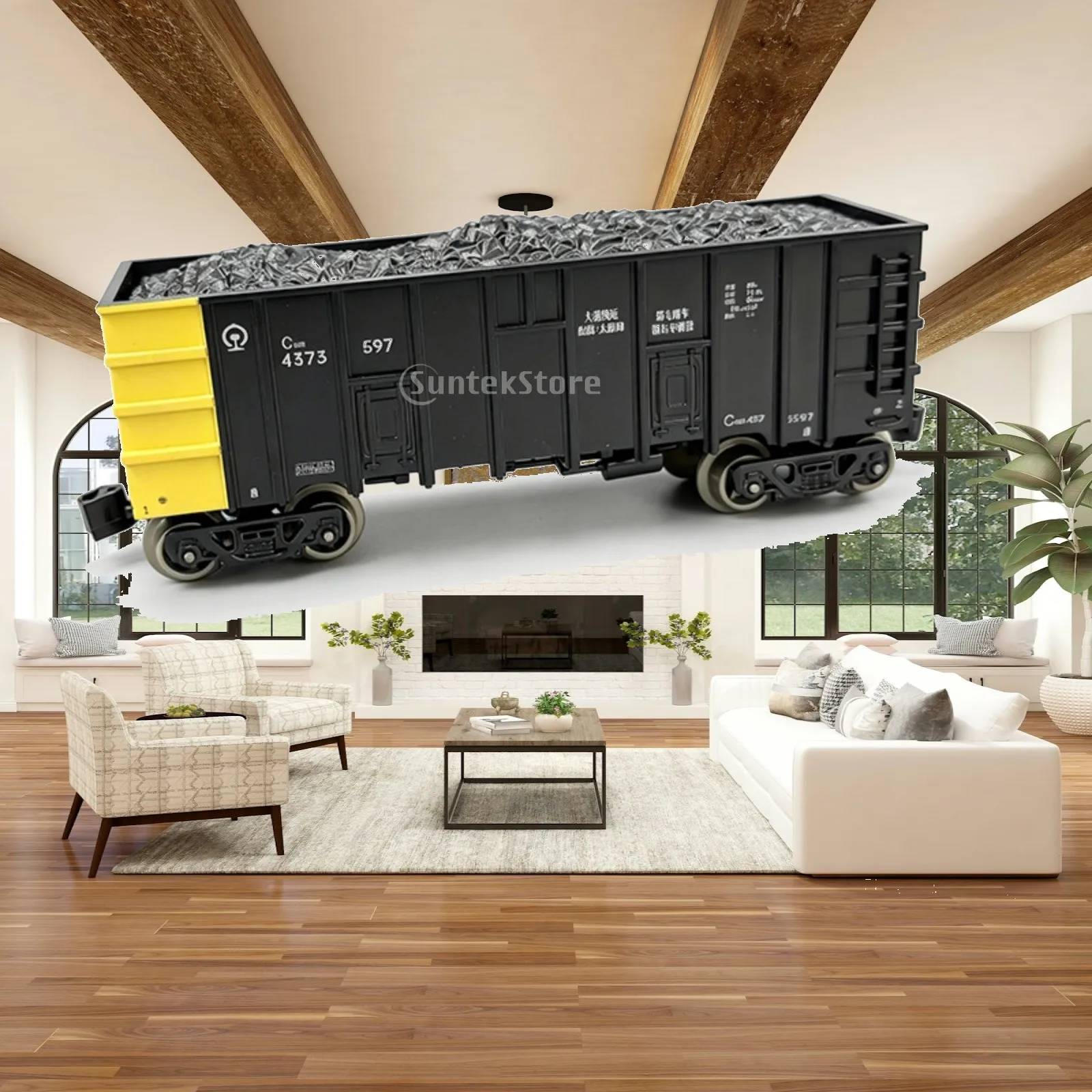 Gondola Car with Anthracite Load Compact Anthracite Car Electric for Collectors