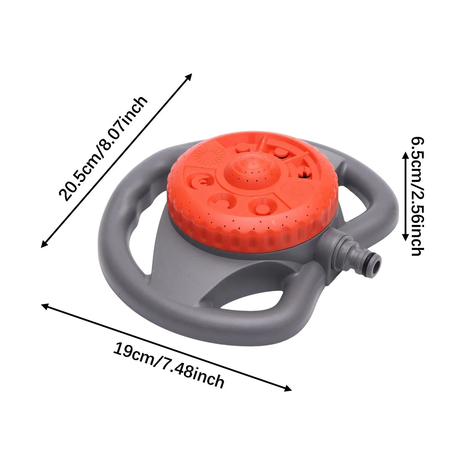 8 Pattern Turret Sprinkler Ground Sprayer Multipurpose Automatic Irrigation Tool for Playing Outdoor Yard Walkway Garden