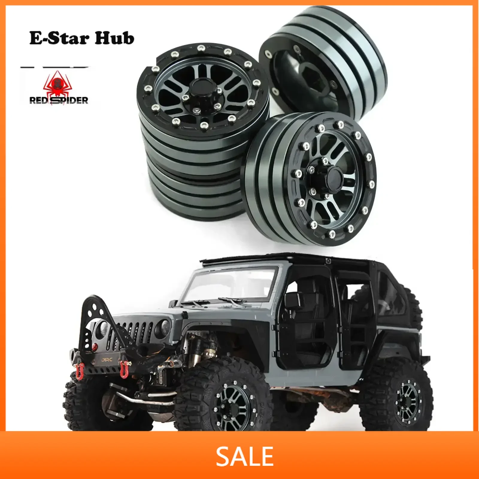 

4PCS Metal 1.9 Inch Beadlock Wheel Rims Hub for Axial SCX10 90027 90046 D90 TRX4 D110 CC01 1/10 RC Rock Crawler Car