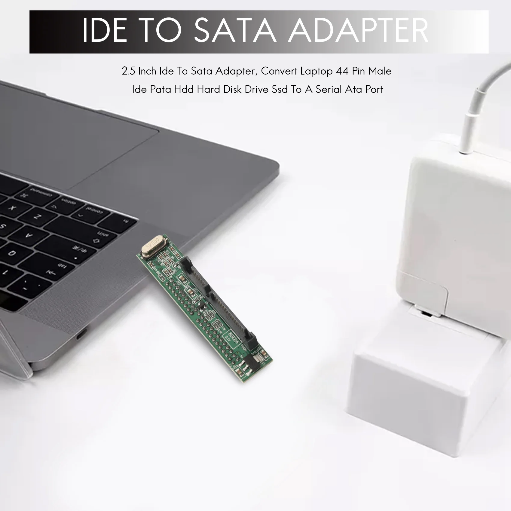 Adaptador ide para sata de 2.5 polegadas, converte laptop 44 pinos macho ide pata hdd disco rígido ssd para uma porta ata serial