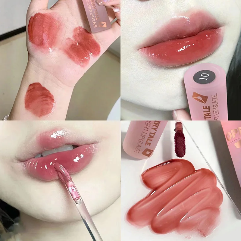 ملمع شفاه يدوم طويلاً للنساء ، صبغة شفاه بخلاصة ترطيب ، ملمع شفاه عالي اللمعان ، سمنة شفاه Pout ، لون أحادي اللون