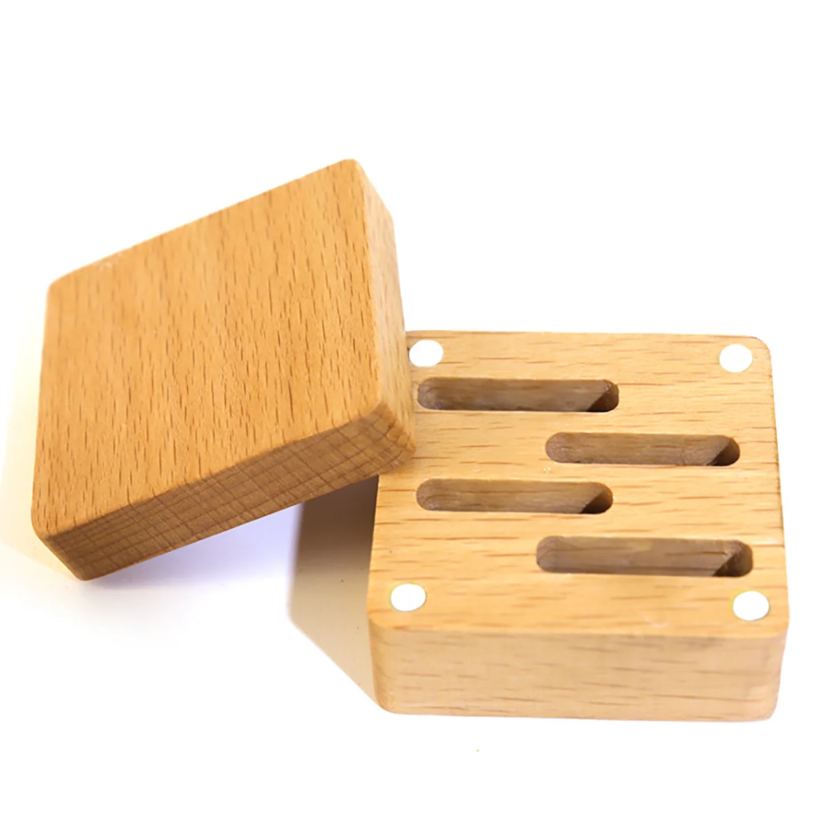Elegant Wooden Cufflinks Set - Unique Beech Wood, Display Storage Box, Gift Box, Stylish Mens Accessories, Classic Country Style