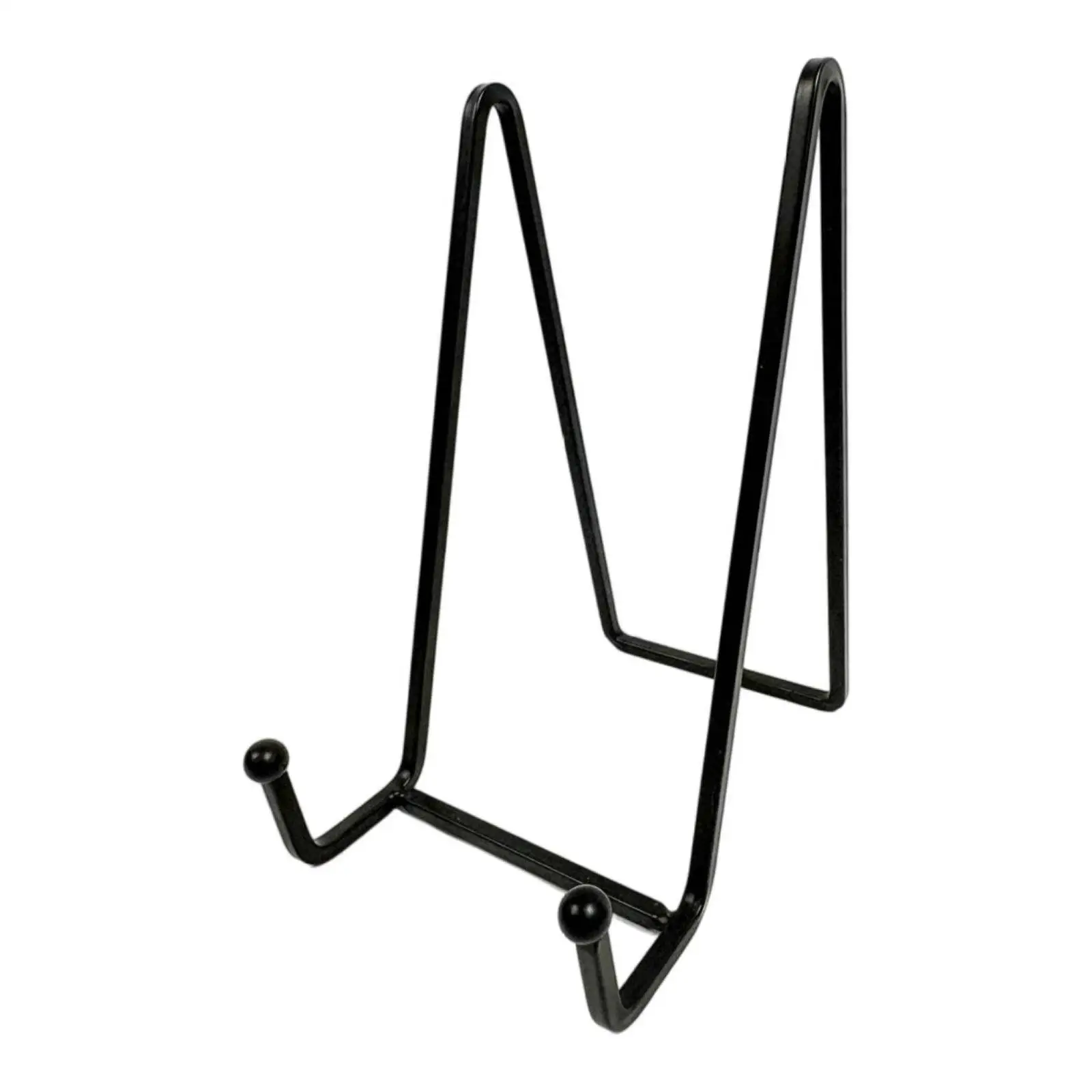 Iron Display Stand Sturdy Metal Shelf Triangular Support Plate Rack Photo Book Easel for Living Room Décor