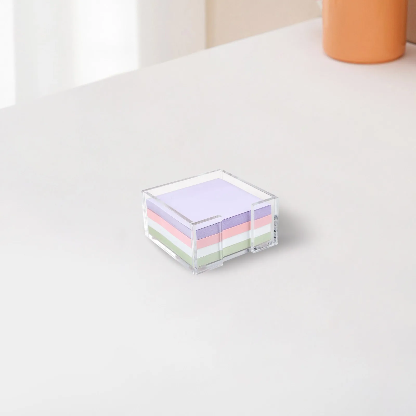 

Transparent Sticker Clear Acrylic Paperclip Holder Desk Organizer for School Office