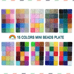 Yantjoued 15color 650PCS 10 choose 2.6mm mini beads Hama Beads High Quality Puzzle Toy Gift For Child DIY hobbies